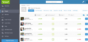 eToro Chosing A Trader