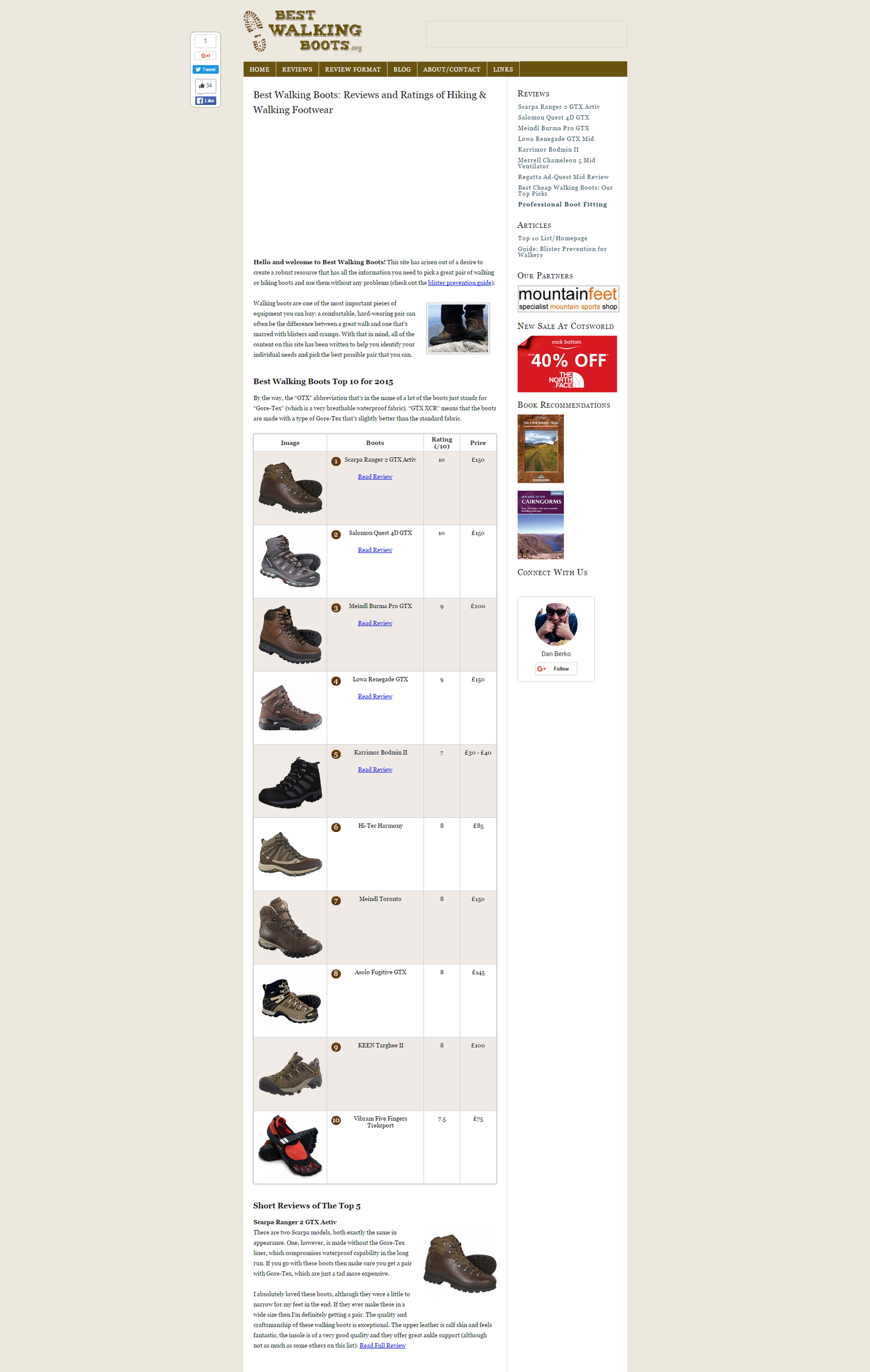Best Walking Boots Reviews and Ratings of Hiking and Walking Footwear