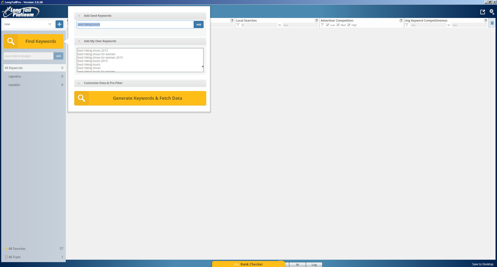 how to choose a keyword for website