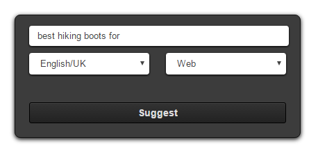 Ubersuggest Search Box
