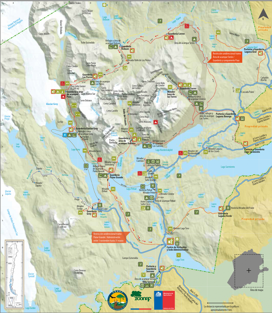 Torres del Paine Map